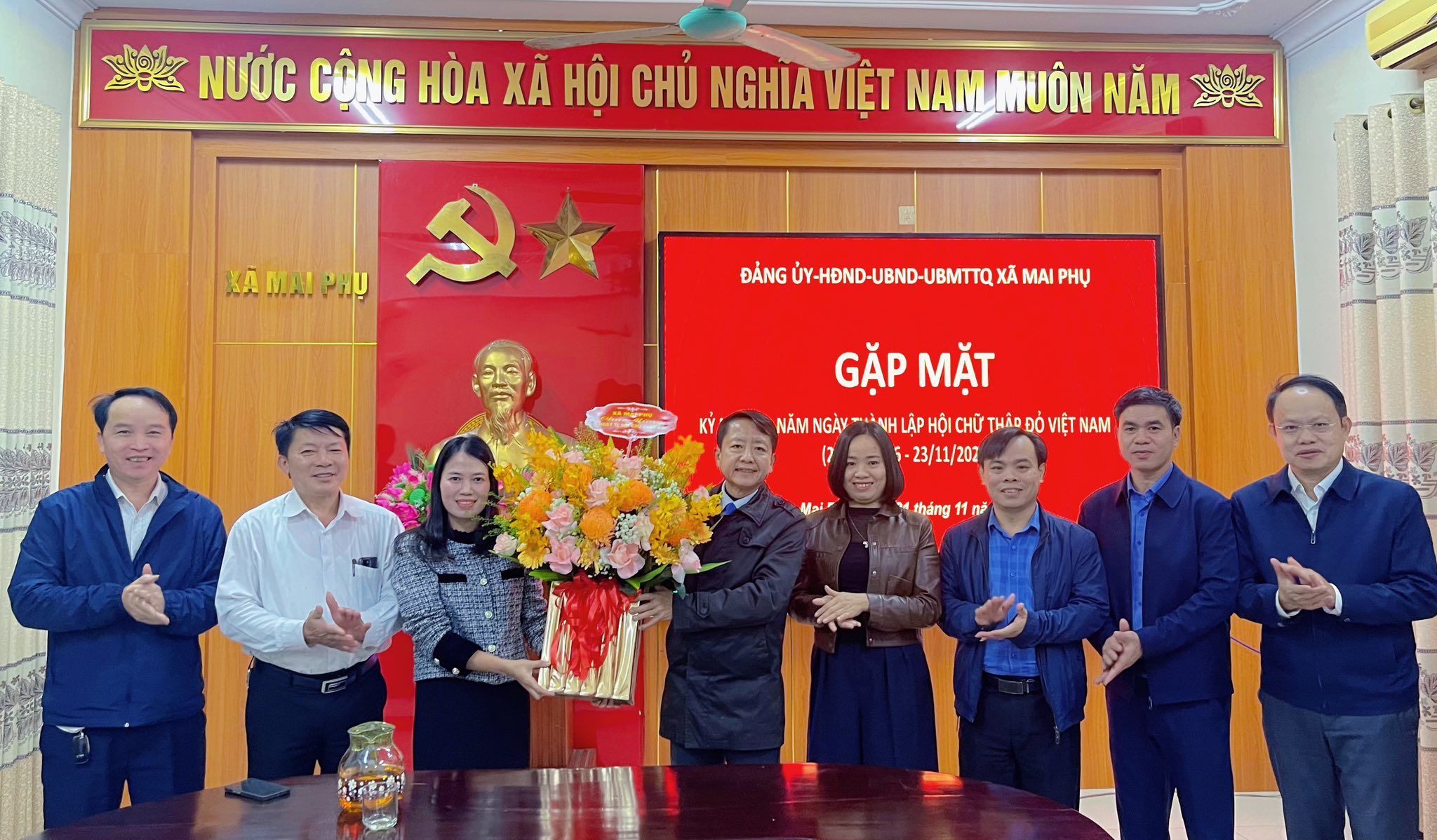 Xã Mai Phụ tổ chức gặp mặt nhân kỷ niệm 79 năm ngày thành lập Hội Chữ thập đỏ Việt Nam (23/11/1946-23/11/2025)!