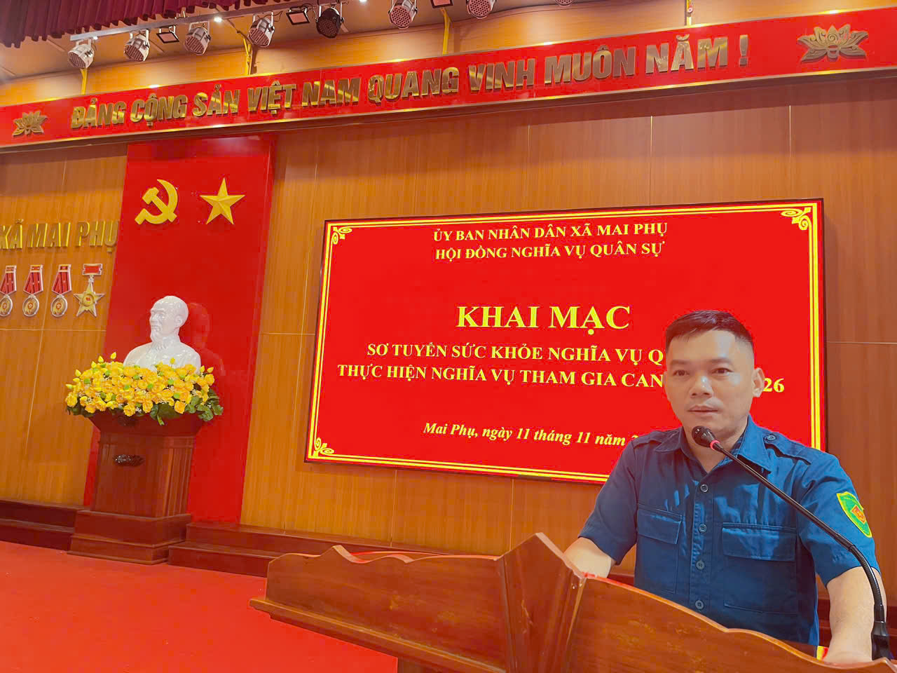 Xã Mai Phụ tổ chức Khai mạc khám sơ tuyển sức khỏe nghĩa vụ Quân sự và thực hiện nghĩa vụ tham gia Công an nhân dân năm 2026