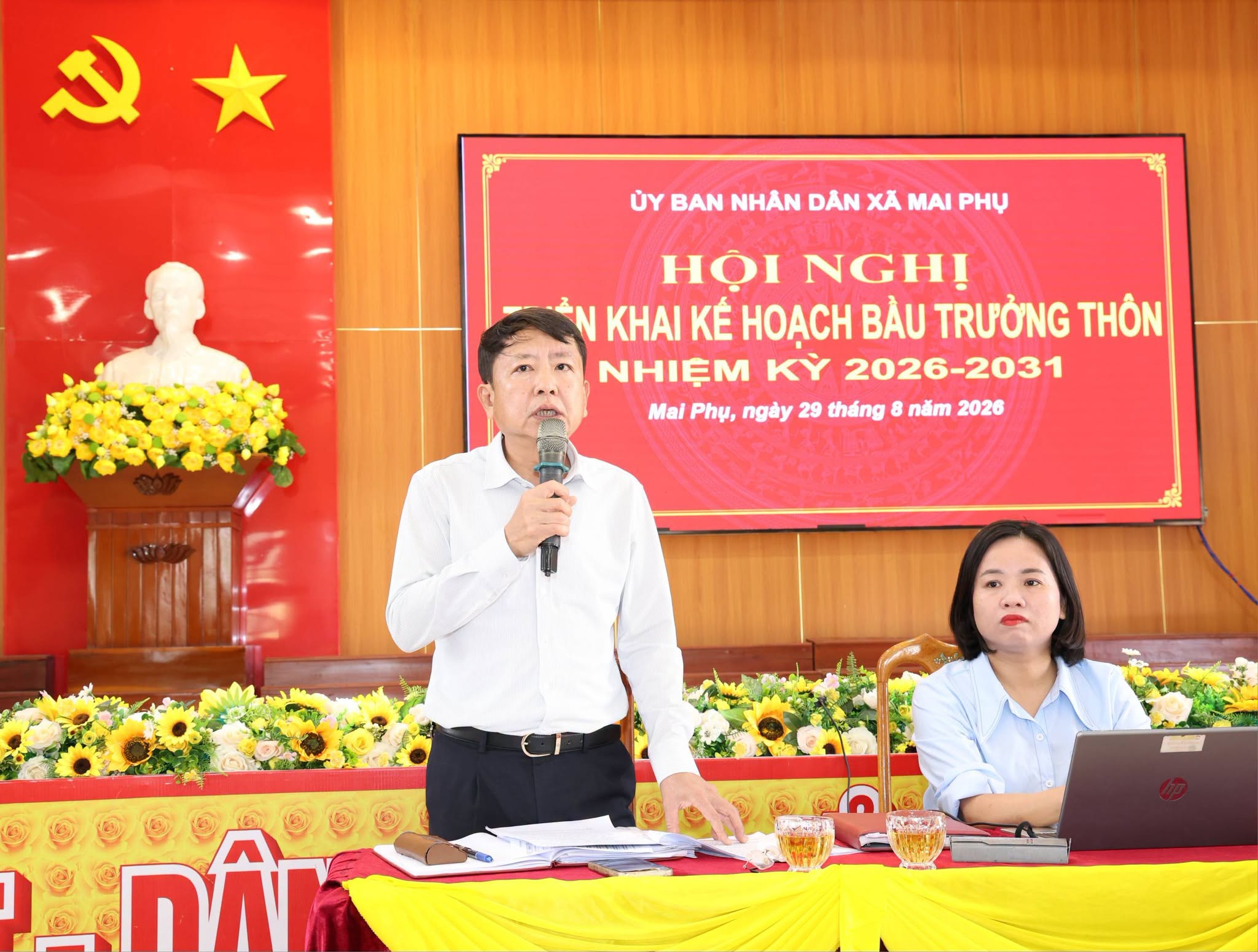 Mai Phụ  tổ chức hội nghị triển khai công tác bầu cử Trưởng thôn nhiệm kỳ 2026–2031.
