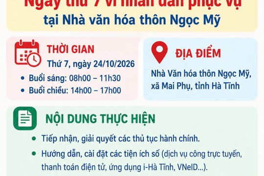 Xã Mai Phụ tổ chức tiếp nhận, hướng dẫn thủ tục hành chính lưu động tại Nhà văn hóa thôn Ngọc Mỹ. 