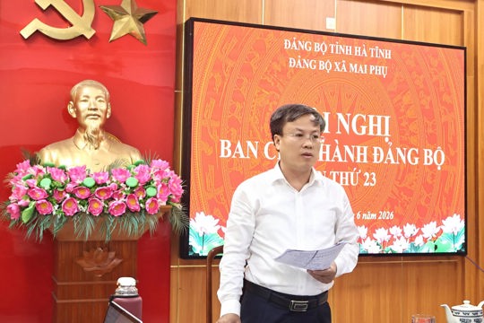 Hội nghị Ban Chấp hành Đảng bộ xã Mai Phụ lần thứ 23: Tập trung thảo luận nhiều nội dung quan trọng. 