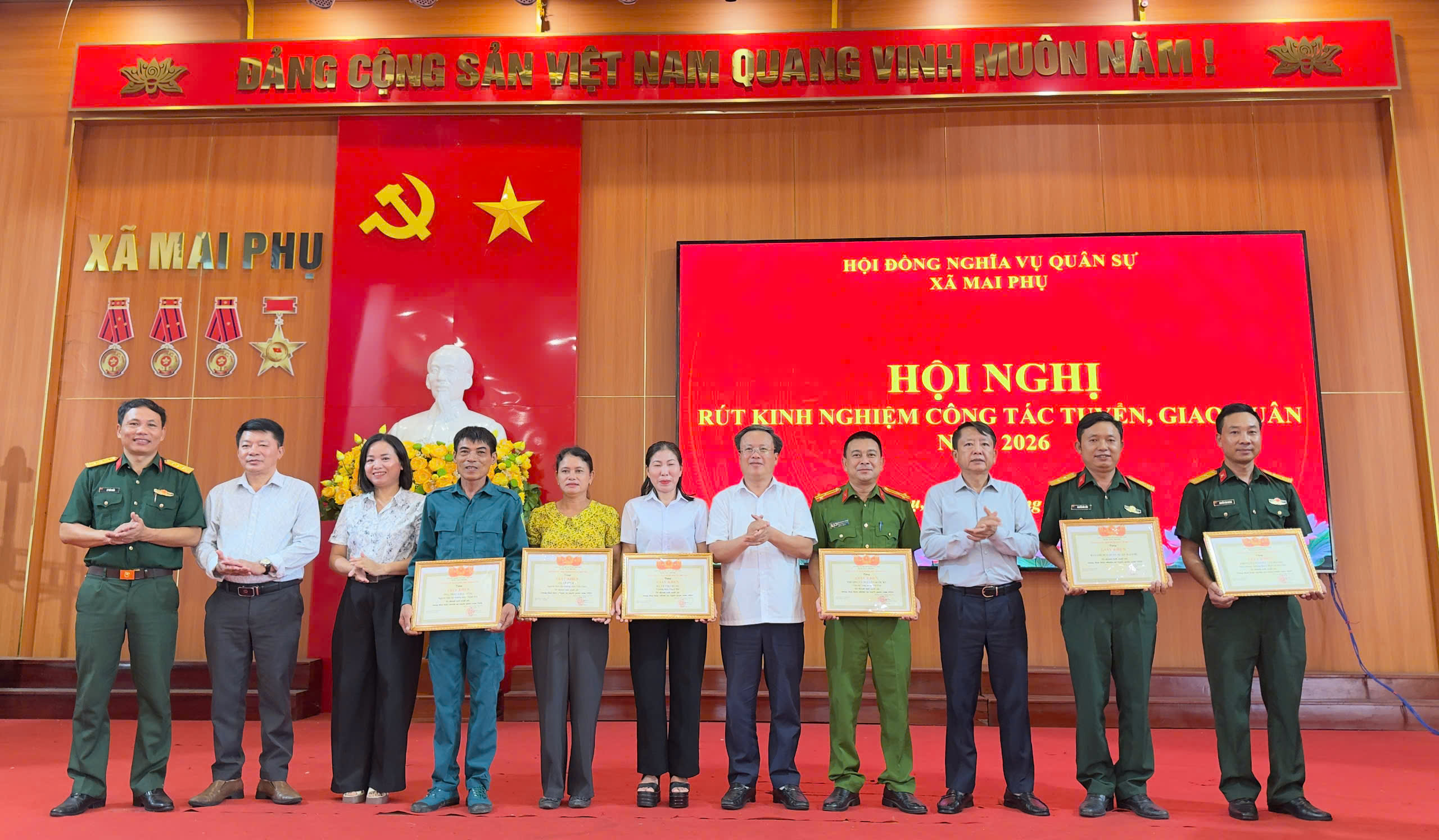 Mai Phụ tổ chức Hội nghị rút kinh nghiệm công tác tuyển chọn và gọi công dân nhập ngũ năm 2026