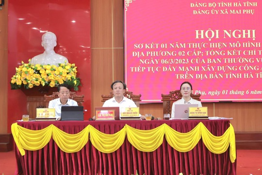 Mai Phụ tổ chức Hội nghị sơ kết 01 năm vận hành mô hình chính quyền địa phương 2 cấp; tổng kết việc thực hiện Chỉ thị số 31-CT/TU ngày 06/3/2023 của Ban Thường vụ Tỉnh ủy