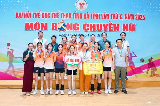 Kết quả nổi bật của tuyển bóng chuyền nữ xã Mai Phụ tại Giải bóng chuyền nữ toàn tỉnh năm 2026