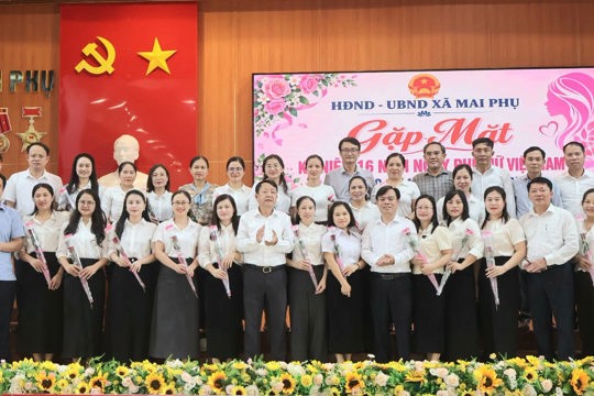 Cơ quan HĐND, UBND xã Mai Phụ gặp mặt kỷ niệm Ngày Phụ nữ Việt Nam 20/10 và hưởng ứng Tháng "Lắng nghe phụ nữ nói" năm 2026