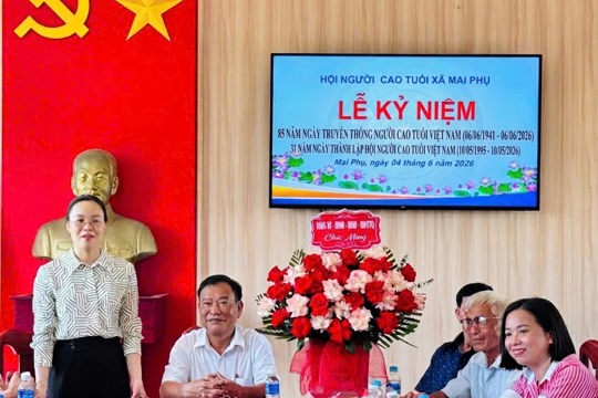 Hội Người cao tuổi xã Mai Phụ tổ chức buổi gặp mặt kỷ niệm 85 năm Ngày truyền thống Người cao tuổi Việt Nam (06/6/1941 - 06/6/2026). 