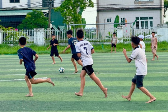 Mai Phụ: Đội bóng đá nam thiếu niên tích cực tập luyện hướng tới giải Giải bóng đá nam thiếu niên toàn tỉnh năm 2026 