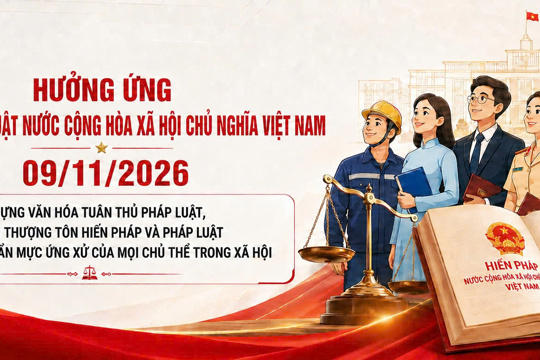 Hưởng ứng Ngày Pháp luật nước Cộng hòa xã hội chủ nghĩa Việt Nam năm 2026 