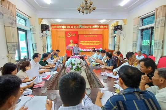 UBND xã Mai Phụ phiên họp thường kỳ tháng 9 