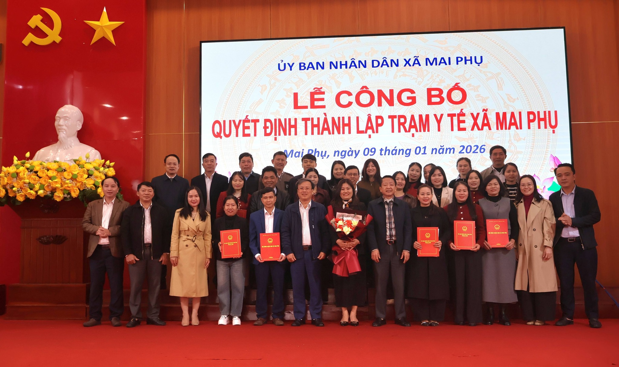 CÔNG BỐ QUYẾT ĐỊNH THÀNH LẬP TRẠM Y TẾ XÃ MAI PHỤ 